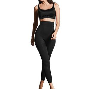 NWT Leonisa Women's High-Waist Compression Leggings Breathable Black, XXL